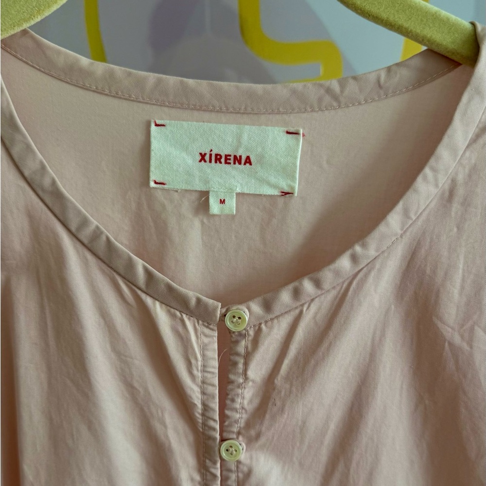 Xirena • Aurie Pink Puff Sleeve Pleated Mini Dress • M - Picture 4 of 5